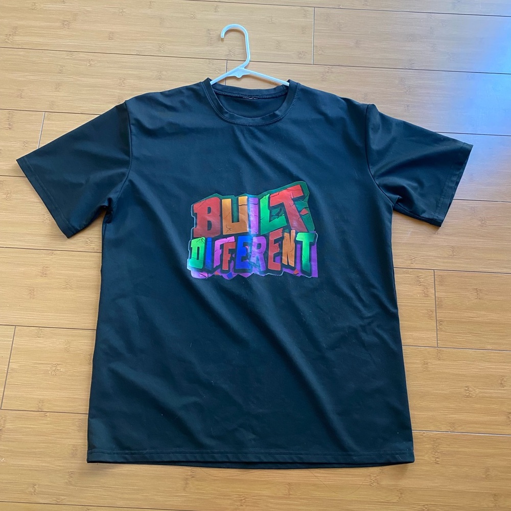 Tshirt “built different” logo for gym or Casual

💙 bundle eligible